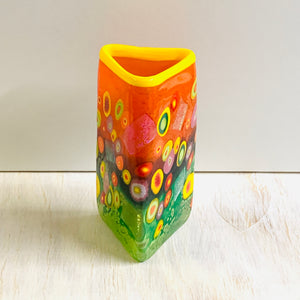 Colorful Triangle Vase