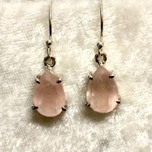 Oval Rose Quartz Earrings