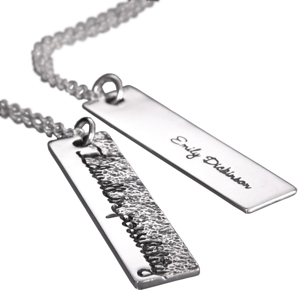I Dwell In Possibility - Emily Dickinson Silver Necklace
