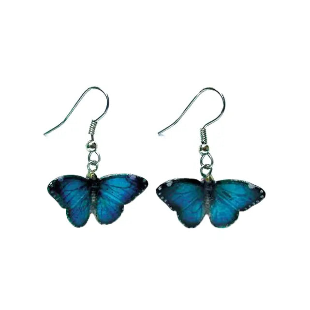 Blue Morpho Butterfly Earrings