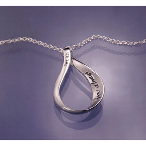 Love You Always Mobius Design Silver Necklace