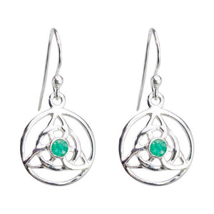 Emerald Trinity Earrings