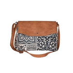 Sapphire Up-Cycled Canvas and Durrie crossbody