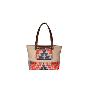 Peyton Up-Cycled Canvas and Durrie Tote
