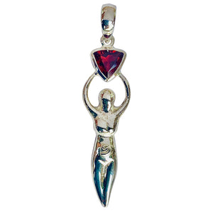 Garnet Goddess Pendant