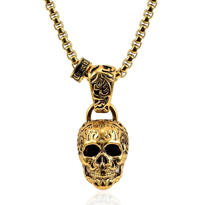 Gold Skull Necklace