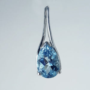 Blue Topaz Raindrop Necklace