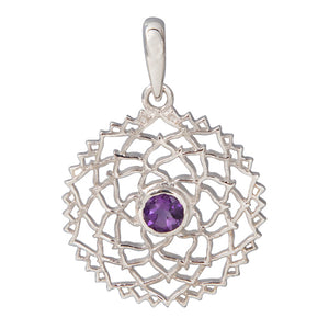 Amethyst Mandala Pendant