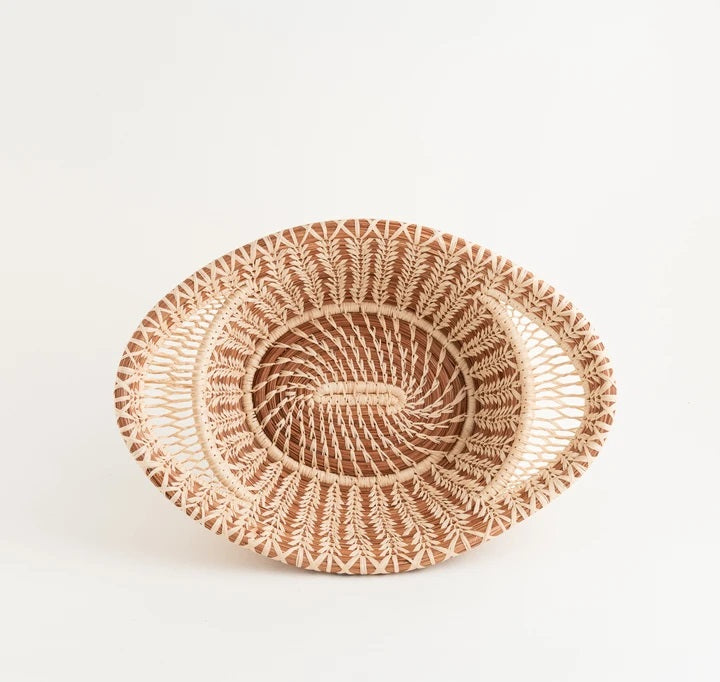 Lace Handle Pine Needle Basket