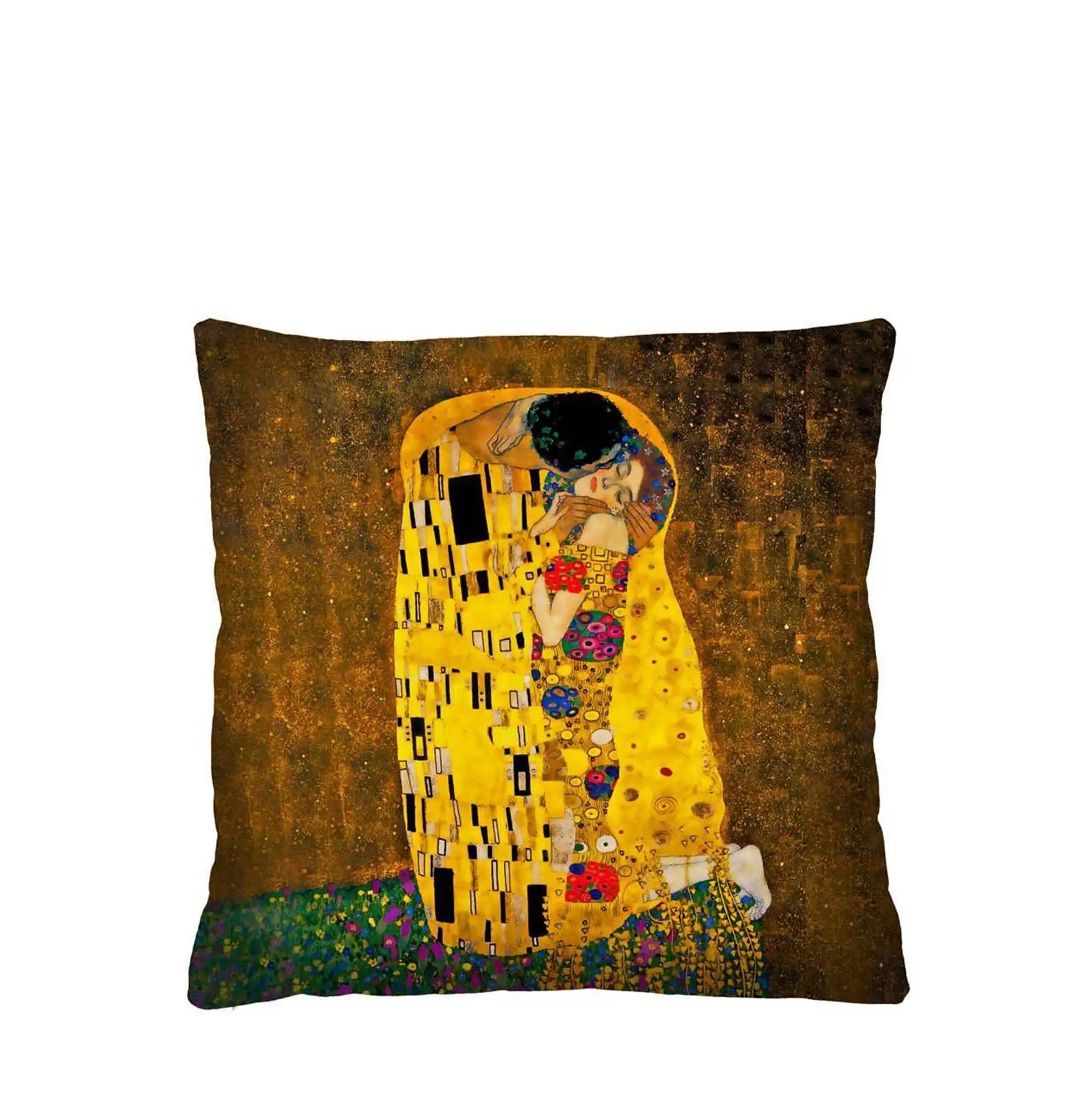 Square Klimt Pillow The Kiss