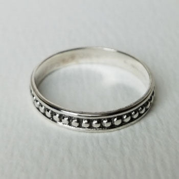 Beaded Sterling Ring