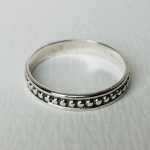 Beaded Sterling Ring