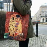 Klimt "The Kiss" Canvas Shoulder Bag