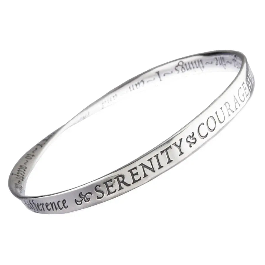 Serenity Prayer Silver Bangle