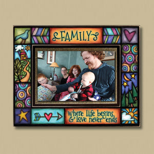 Hand-painted Stoneware Photo Frame