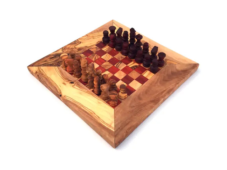 Olive Wood Chess Set Small