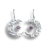 Garnet Moon & Star Earrings