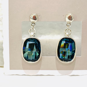 Uno de 50 Light it Up Blue Crystal Earrings