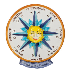 "Rosa  del Venti" Wind Rose Wall Plaque.