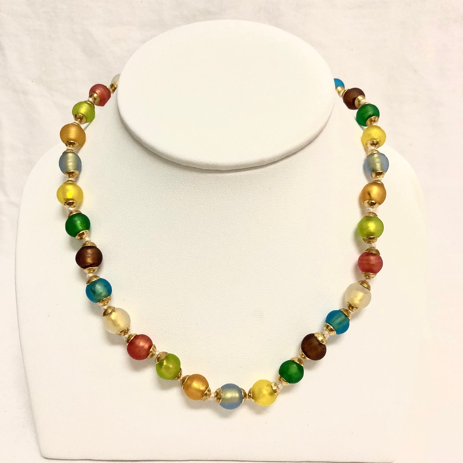 Matte Murano Bead Necklace
