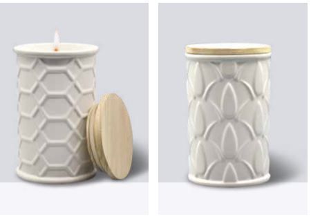 Textured Jar Candle - The White Collection Round